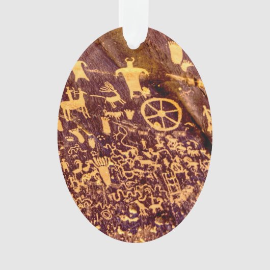 新聞社ロックアメリカンインディアンユタ オーナメント (正面)