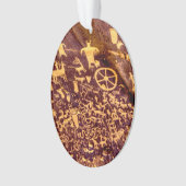 新聞社ロックアメリカンインディアンユタ オーナメント (正面)