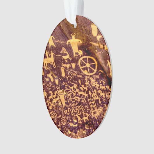 新聞社ロックアメリカンインディアンユタ オーナメント (正面)