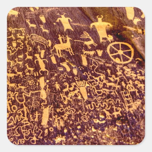 新聞社ロックアメリカンインディアンユタ スクエアシール (正面)