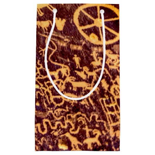 新聞社ロックアメリカンインディアンユタ スモールペーパーバッグ (正面)