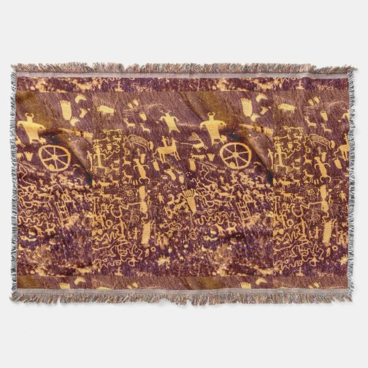 新聞社ロックアメリカンインディアンユタ スローブランケット (正面)