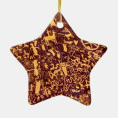 新聞社ロックアメリカンインディアンユタ セラミックオーナメント (裏面)