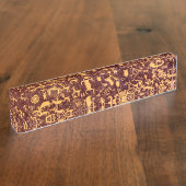 新聞社ロックアメリカンインディアンユタ デスクネームプレート (側面)