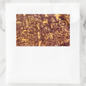 新聞社ロックアメリカンインディアンユタ 長方形シール (バッグ)