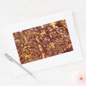 新聞社ロックアメリカンインディアンユタ 長方形シール (封筒)