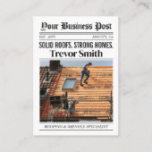 新聞社名刺屋根板葺サービス コーリングカード (正面)