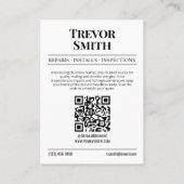 新聞社名刺屋根板葺サービス コーリングカード (裏面)