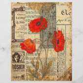 新聞紙のポピー廃材ジャーナルスクラップブック紙 (正面)