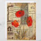 新聞紙のポピー廃材ジャーナルスクラップブック紙 (正面/裏面)