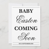 新聞紙の赤ちゃん出産予告 招待状 (裏面)