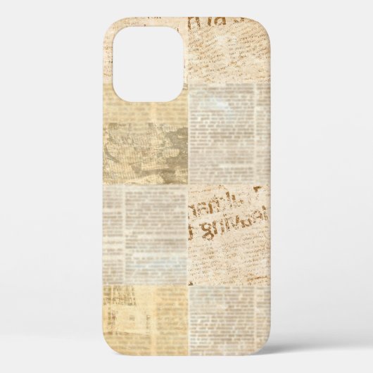 新聞紙グランジの新聞短新聞のパターンをバック Case-Mate iPhoneケース (裏面)