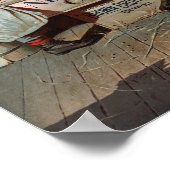 新聞紙葉巻ヴィンテージのポスター復元 ポスター (角)