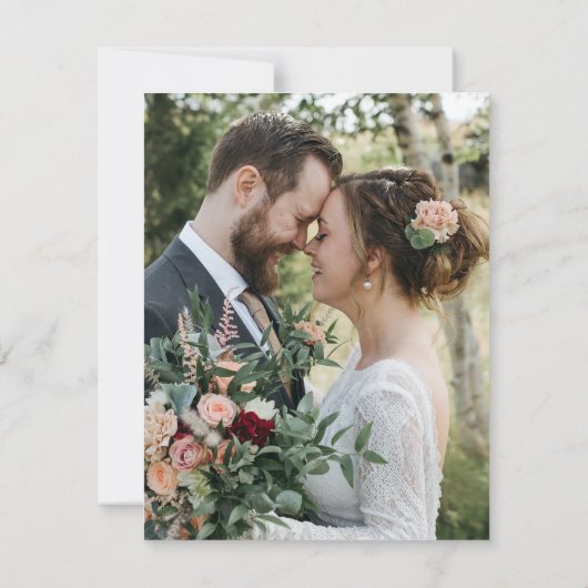 新聞結婚のサンキューカードカスタムメッセージ (裏面)