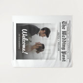 新聞結婚の歓迎エレガント背景 タペストリー (正面(横))