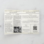 新聞結婚の 招待状 (内部)