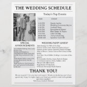 新聞結婚式プログラム チラシ (裏面)