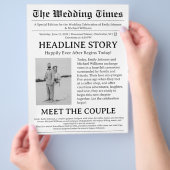 新聞結婚式プログラム チラシ (手)