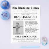 新聞結婚式プログラム チラシ (シングル)
