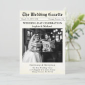 新聞結婚式招待状 招待状 (スタンド正面)