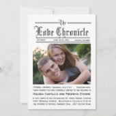 新聞結婚式招待状 招待状 (正面)