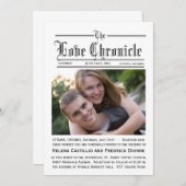 新聞結婚式招待状 招待状 (正面/裏面)