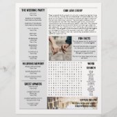 新聞結婚式 プログラムのタイムライン情報の日程 チラシ (裏面)