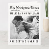 新聞結婚式 プログラムインフォグラフィックのタイムライン カード (正面)