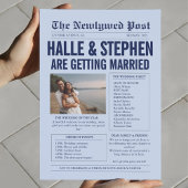 新聞結婚式 プログラムエレガントモダンおもしろい事実 チラシ