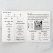 新聞結婚式 プログラムタイムラインインフォグラフィック カード (内部)