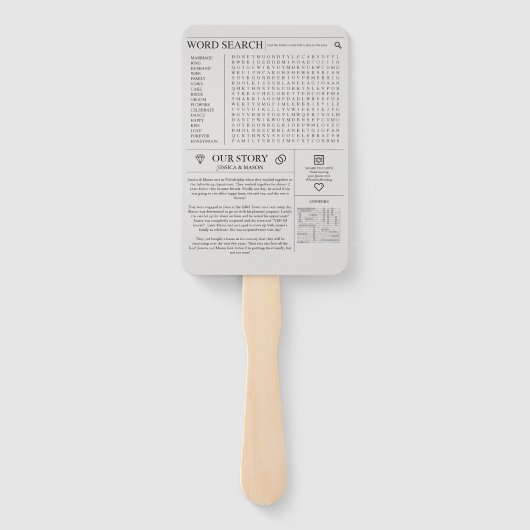 新聞結婚式 プログラムファン ハンドファン (裏面)