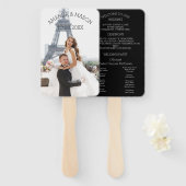 新聞結婚式 プログラムファン、ファンプログラムテンプレート ハンドファン (正面&裏面)