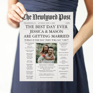 新聞結婚式 プログラムユニーク計画 チラシ