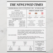 新聞結婚式 プログラム写真雑誌おもしろいファクト チラシ (裏面)