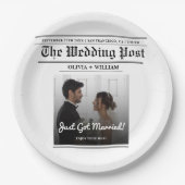 新聞結婚表番号PHOTOモダン ペーパープレート (正面)