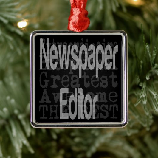新聞編集者Extraordinaire メタルオーナメント (ツリー)