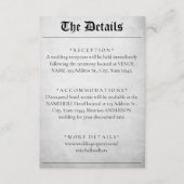 新聞記事結婚の詳細 エンクロージャーカード (正面)