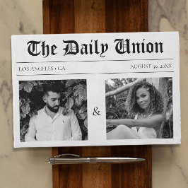 新聞記事結婚の ゲストブック