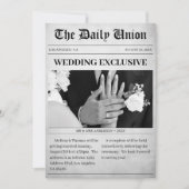 新聞記事結婚の 招待状 (正面)