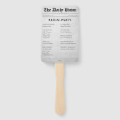 新聞記事結婚式 プログラム ハンドファン (裏面)