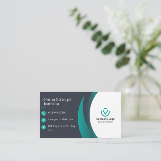 新聞記者および新聞名刺 名刺 (スタンド正面)