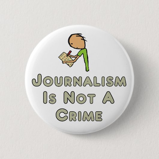 新聞記者は罪にならぬ 缶バッジ (正面)