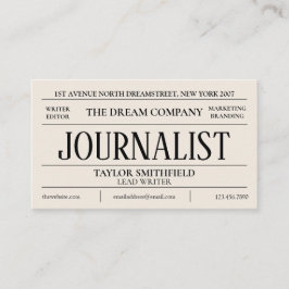 新聞記者ヴィンテージ 名刺