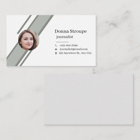 新聞記者 名刺 (正面/裏面)