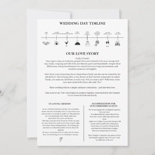 新聞詳細のタイムラ結婚イン写真 招待状 (裏面)