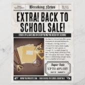 新聞販売に戻るチラシ，レトロカスタム小売 チラシ (正面)