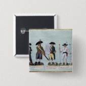 新聞販売人、戦うこと準備ができている市民 缶バッジ (正面&裏面)