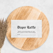 新聞赤ちゃんシャワーおむつラッフル エンクロージャーカード