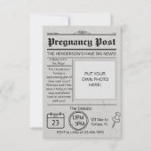 新聞赤ちゃんシャワー告知招待状 招待状 (正面)