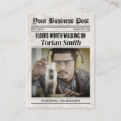 新聞連絡床タイル工事請負業者 コーリングカード (正面)